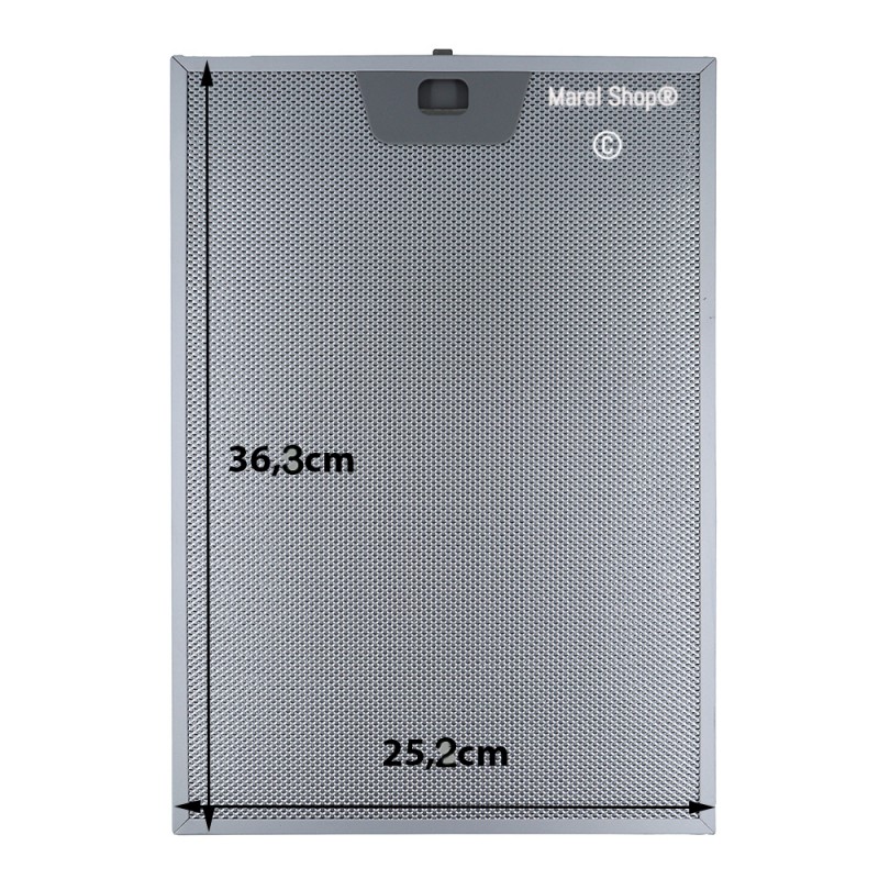 Filtro Antigrasso in Alluminio per cappa Faber Franke Roblin 36,3 x 25,2 cm 133.0017.056