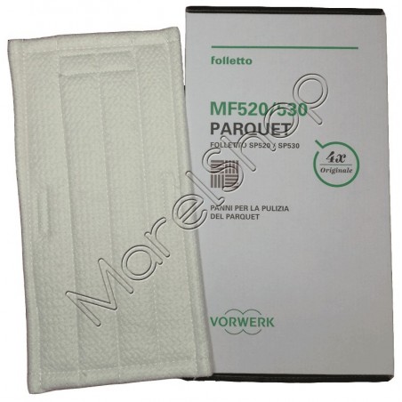 Confez. 4 Panni Parquet Originali Vorwerk Pulilava SP520/530