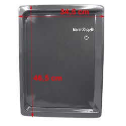 Teglia Leccarda Smaltata Grigia Colore Alluminio per Forno Bosch Siemens 34,5x46,5cm 00701725