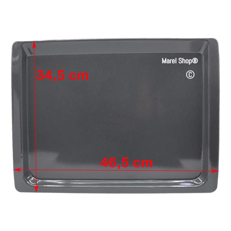Teglia Leccarda Smaltata Grigia Colore Alluminio per Forno Bosch Siemens 34,5x46,5cm 00701725