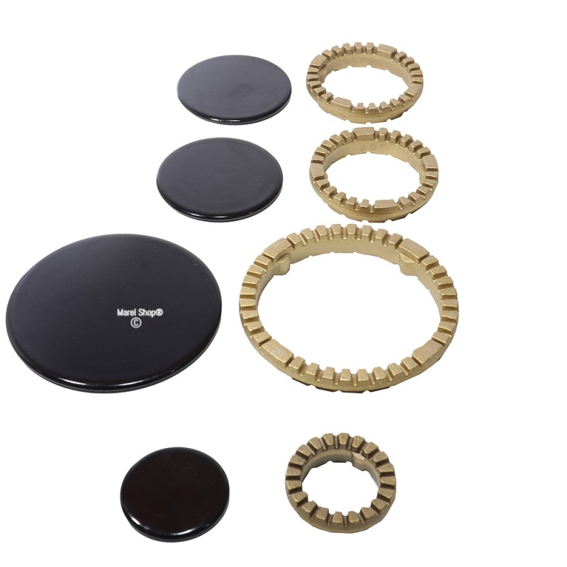 Serie piattelli più corone 4 pezzi per cucina e piani cottura Indesit Ariston