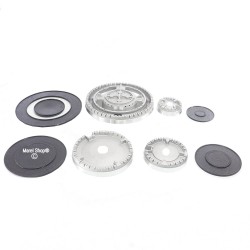 Kit piattello e bruciatore tre fuochi più un fuoco grande doppio / tripla corona per piano cottura Indesit Ariston