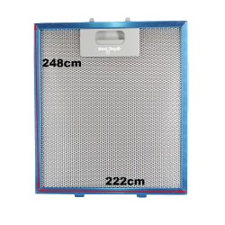 Filtro Metallico in Alluminio per Cappa Elica 222 x 248 x 9 mm GF04MC