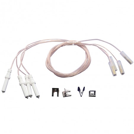 Kit 4 Candelette per Accensione Elettronica Piani Cottura Lunghezza Candela: 3,4 cm Completa di Mollette C00052951