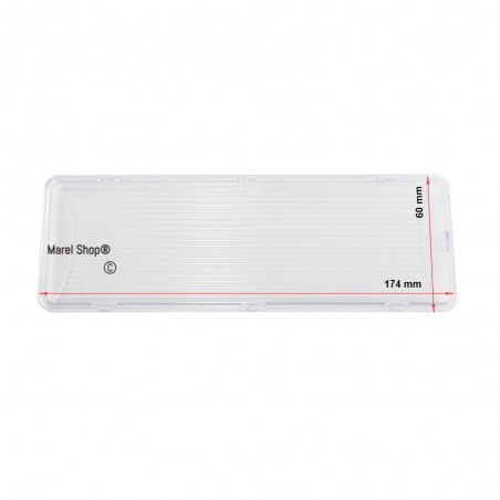 Kit 2 pezzi copri lampada plafoniera copertura lampada luce 174 x 60 mm per cappa Bosch Siemens 00264984