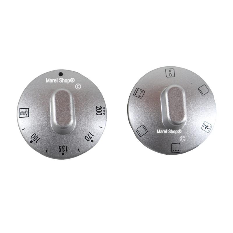 Kit 2 Manopole Temperatura e Funzioni per Forno Fornetto Sfornatutto De Longhi GL1158