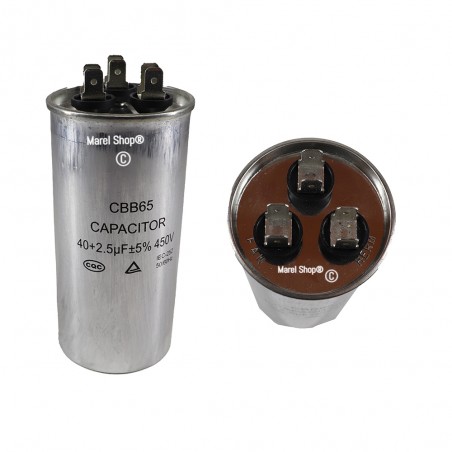 Condensatore per condizionatore doppia potenza 40 + 2,5 μF 450 V
