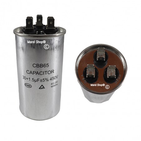 Condensatore per Condizionatore Doppia Potenza 30 + 1,5 μF 450 V LE00080