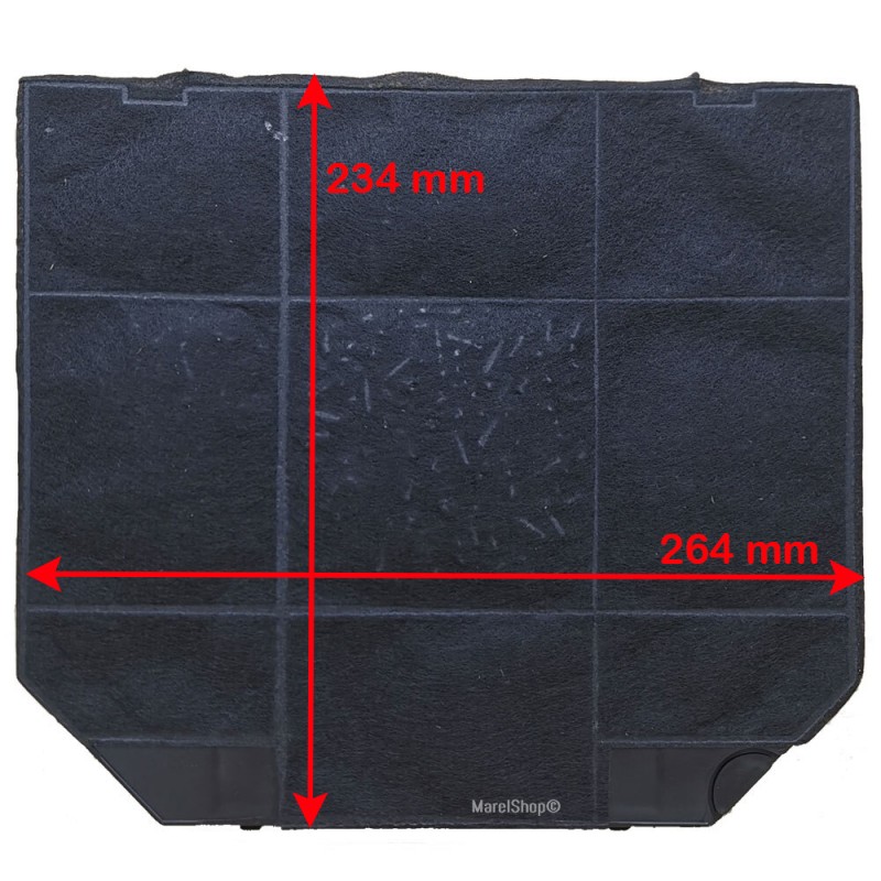 Filtro in carbone 234 x 264 mm per cappa Faber Ariston 112.0016.756