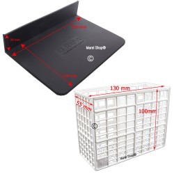 Kit tappetino in gomma appoggio pressino portafiltro + cestello portaposate