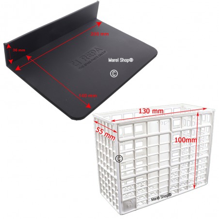 Kit tappetino in gomma appoggio pressino portafiltro + cestello portaposate