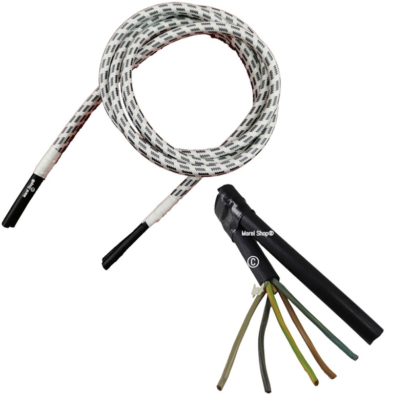 Cavo Cinque Fili + Tubo Vapore Alta Qualità Lunghezza 200 cm per Ferri da Stiro con Caldaia M016
