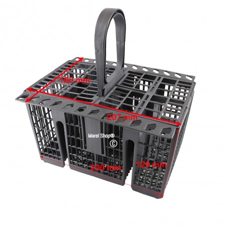 Cestello cesto portaposate 120 x 200 mm per lavastoviglie Hotpoint Ariston Indesit Whirlpool