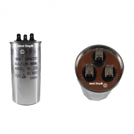Condensatore per Condizionatore Doppia Potenza 35 + 2 μF 450 V LE00081