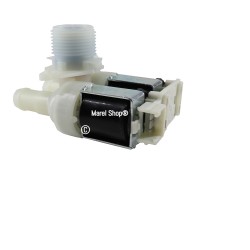 Elettrovalvola 2 Vie 90 Gradi con Morsettiera per Lavatrice Whirlpool Ignis Bauknecht 481227128558