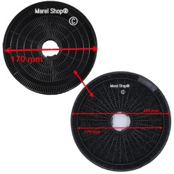 Filtri in Carbone 2 PZ MOD 190 per Cappa Best Candy ECFB02