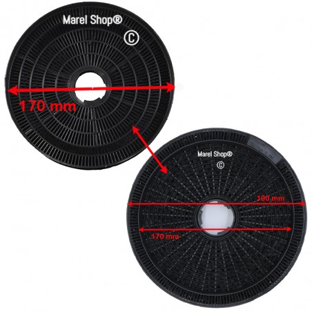 Filtri in Carbone 2 PZ MOD 190 per Cappa Best Candy ECFB02