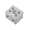 Morsettiera spinottiera 2,5 cm x 1,7 cm in ceramica 2 poli per alte temperature vari usi