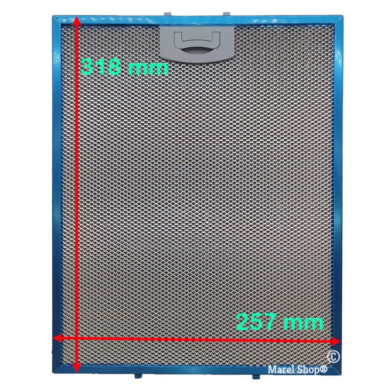 Filtro cappa alluminio Tecnowind 257x318x8mm
