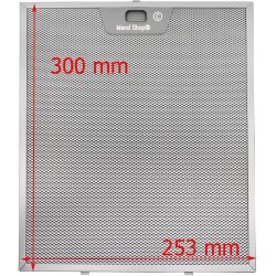 Filtro in Alluminio Antigrasso Metallico 253 x 300 x 8 mm per Cappa Faber Franke 133.0067.471