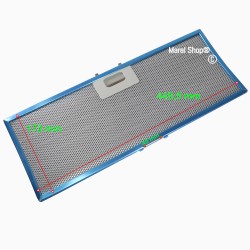 Filtro metallico in alluminio curvo 449,5 x 172 mm per cappa Elica Whirlpool 10801290451