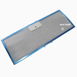 Filtro metallico in alluminio curvo 449,5 x 172 mm per cappa Elica Whirlpool 10801290451