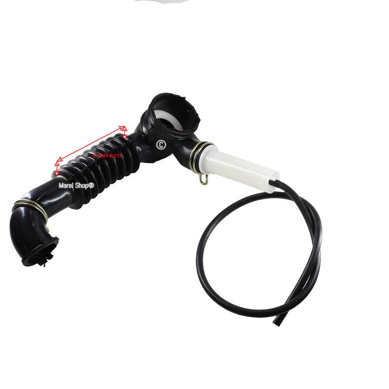 Manicotto Tubo di Scarico con Trappola Aria 9 Soffietti per Lavatrice ITWash Zoppas 39901001300