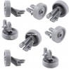 Kit 8 pezzi ruote rotelline per cesto inferiore lavastoviglie Whirlpool Ignis Bauknecht 481252888112