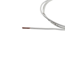 Cavo Alta Temperatura Silicone Ricoperto con Vetrotex Sezione 1,5 mm Venduto a Metro 14705001