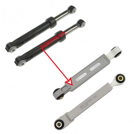 Kit 2 Pezzi Ammortizzatori per Lavatrice Smeg 100N Foro 8mm 970170031