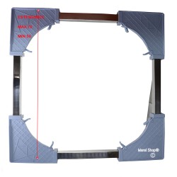 Carrello base per elettrodomestici 50 x 50 cm estensione massima 70 x 70 cm 349AG001