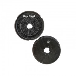 Filtri ai Carboni Attivi 2 PZ per Cappa H 3,5 cm Diametro 16,5 cm 30301075