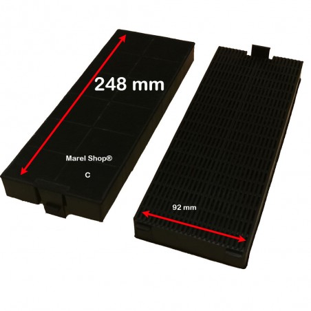 Kit 2 PZ Filtri per Cappa Tecnowind 248 x 92 mm H 24 mm DG81-00559A