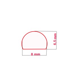 Manopola Cucina Friggitrice Cuoci Pasta Ristorazione Professionale Attacco Mezza Luna 8 x 6,5 mm Esterno 70 mm 3241401