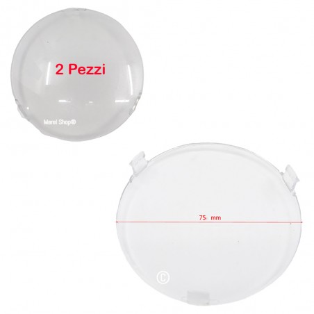 Kit 2 Pezzi Plafoniera Coprilampada Diametro 75 mm per Cappa Elica Whirlpool Turboair Modello Sofia 3001T