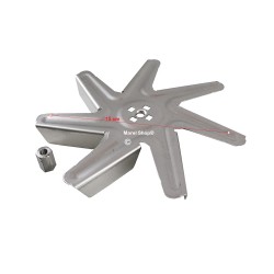 Ventola Girante 7 Pale con Dado Diametro 15 cm per Forno Bosch Siemens 00650472