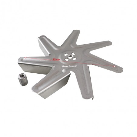 Ventola Girante 7 Pale con Dado Diametro 15 cm per Forno Bosch Siemens 00650472
