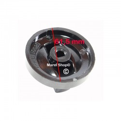 Manopola Cucina Friggitrice Cuoci Pasta Ristorazione Professionale Attacco Mezza Luna 10 x 6 mm Esterno 61,5 mm M9004