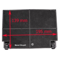 Kit Due Filtri in Carbone 139 x 195 mm per Cappa Faber MOD EFF70 112.0157.242