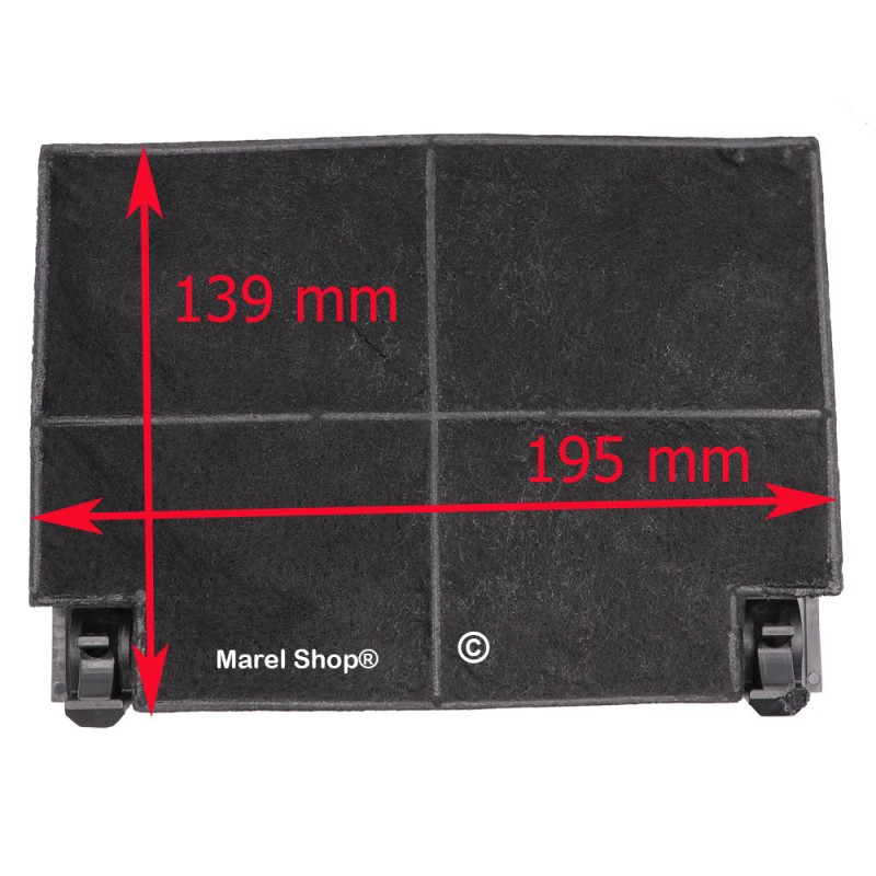 Kit Due Filtri in Carbone 139 x 195 mm per Cappa Faber MOD EFF70 112.0157.242