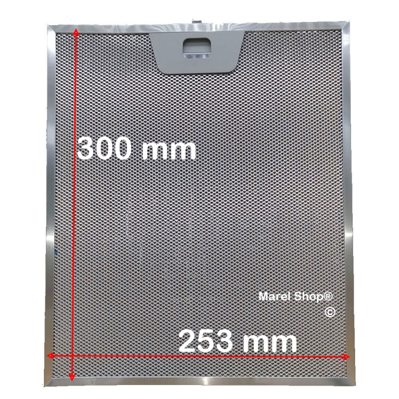 Filtro Metallico in Alluminio 253 x 300 x 8 mm per Cappa Faber Franke 133.0017.054