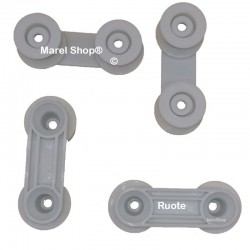 Kit 4 PZ Ruote Supporto Cesto per Lavastoviglie Electrolux Zanussi Rex 50269972001