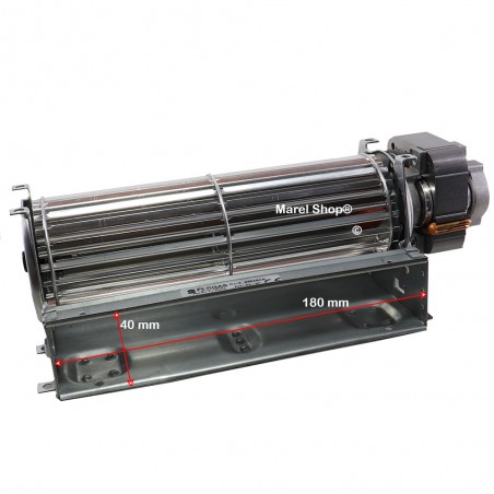 Ventola Ventilatore Tangenziale Alte Temperature per Stufe e Camini Dimensioni Bocchetta 40 x 180 mm 14706030