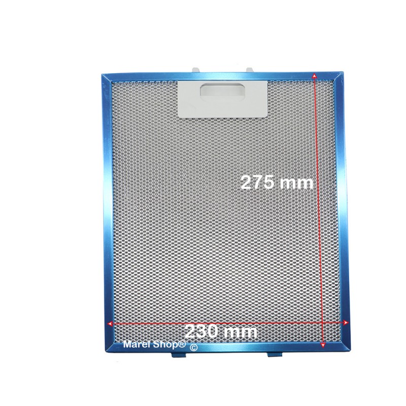 Filtro Metallico in Allumino 275 x 230 mm per Cappa Elica Electrolux AEG GF01QB