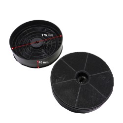 Coppia Filtri in Carbone per Cappa Galvamet Diametro 175 mm H 45 mm Type D186 0051H01000