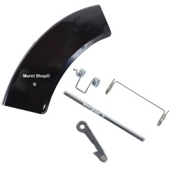 Maniglia Maniglietta Nera Completa con Molle Gancio Perno per Lavatrice Electrolux Zanussi Rex 4055271565