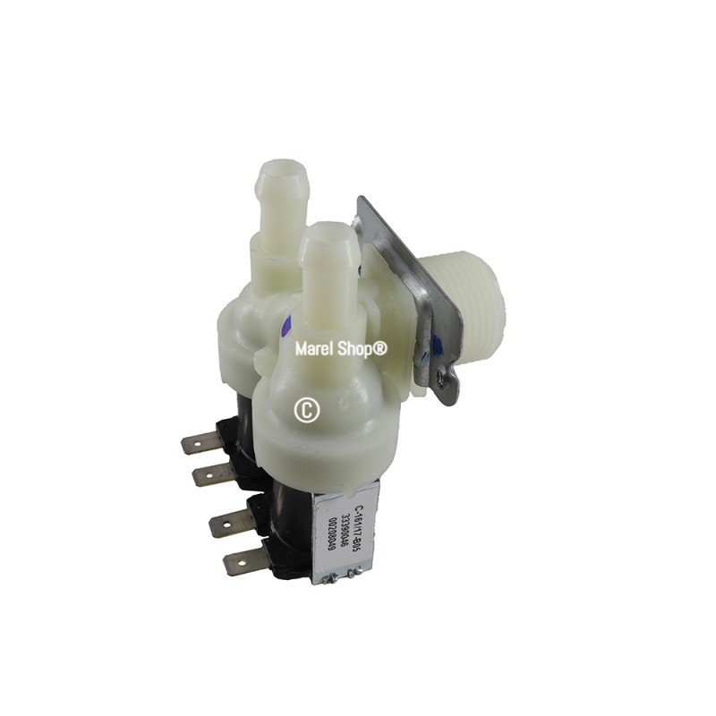 Elettrovalvola 2 Vie 90° 24 Volt - DC Corrente Continua Ingresso 3/4 Uscita 12 mm per Vari Usi