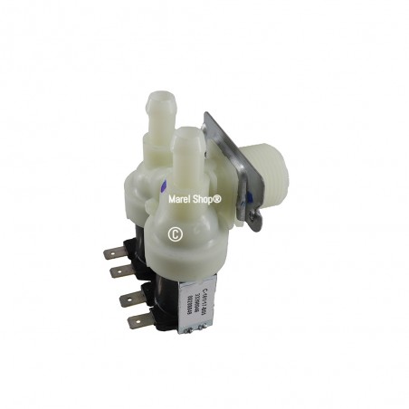 Elettrovalvola 2 Vie 90° 24 Volt - DC Corrente Continua Ingresso 3/4 Uscita 12 mm per Vari Usi