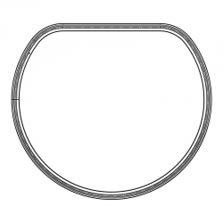 Guarnizione Anteriore per Asciugatrice Electrolux Zanussi Rex 8581366063114