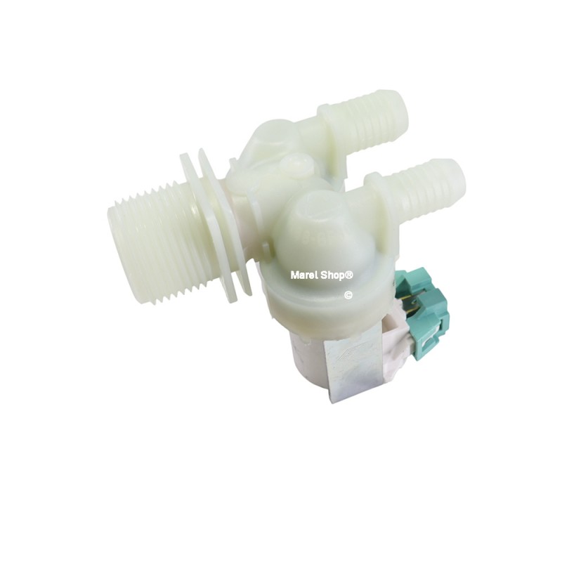 Elettrovalvola Due Vie 180 Gradi Uscite Bocchette 12 e 14 mm per Lavatrice Electrolux Zanussi Rex 3792260725